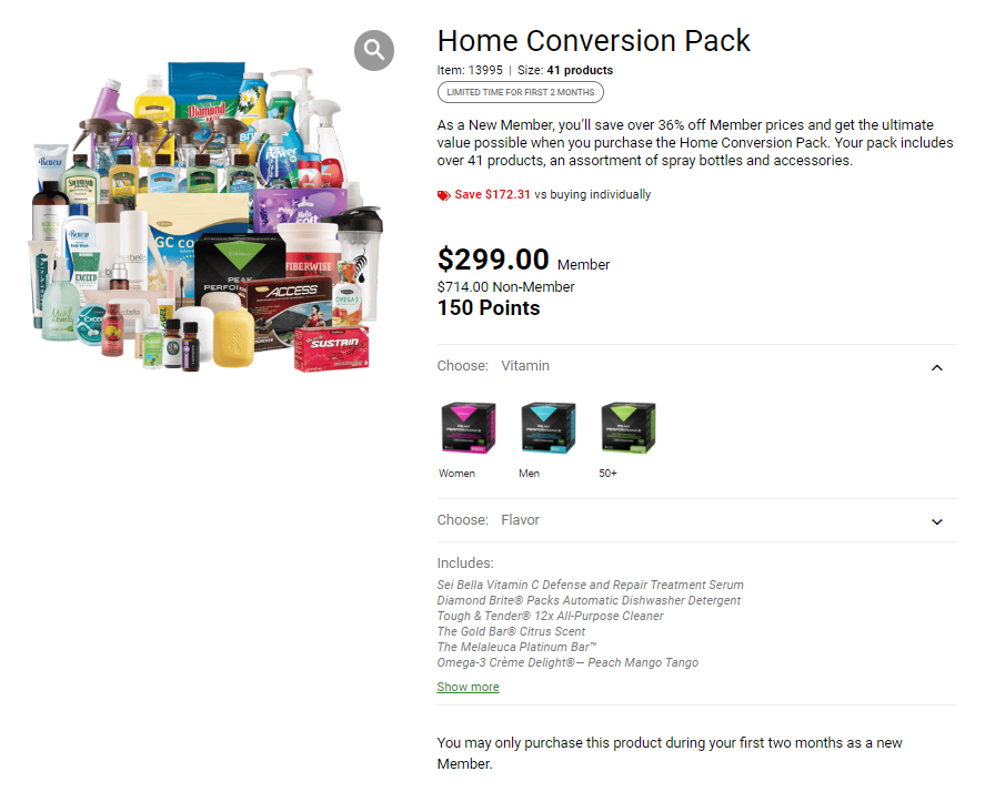 Melaleuca New Customer Home Conversion Pack